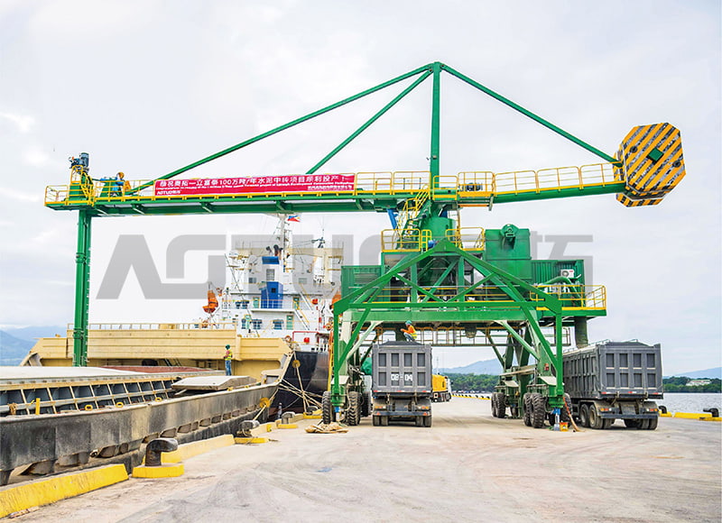 1000-70000 DWT 200-1500 t/h Mobilna maszyna do rozładowywania opon śrubowych